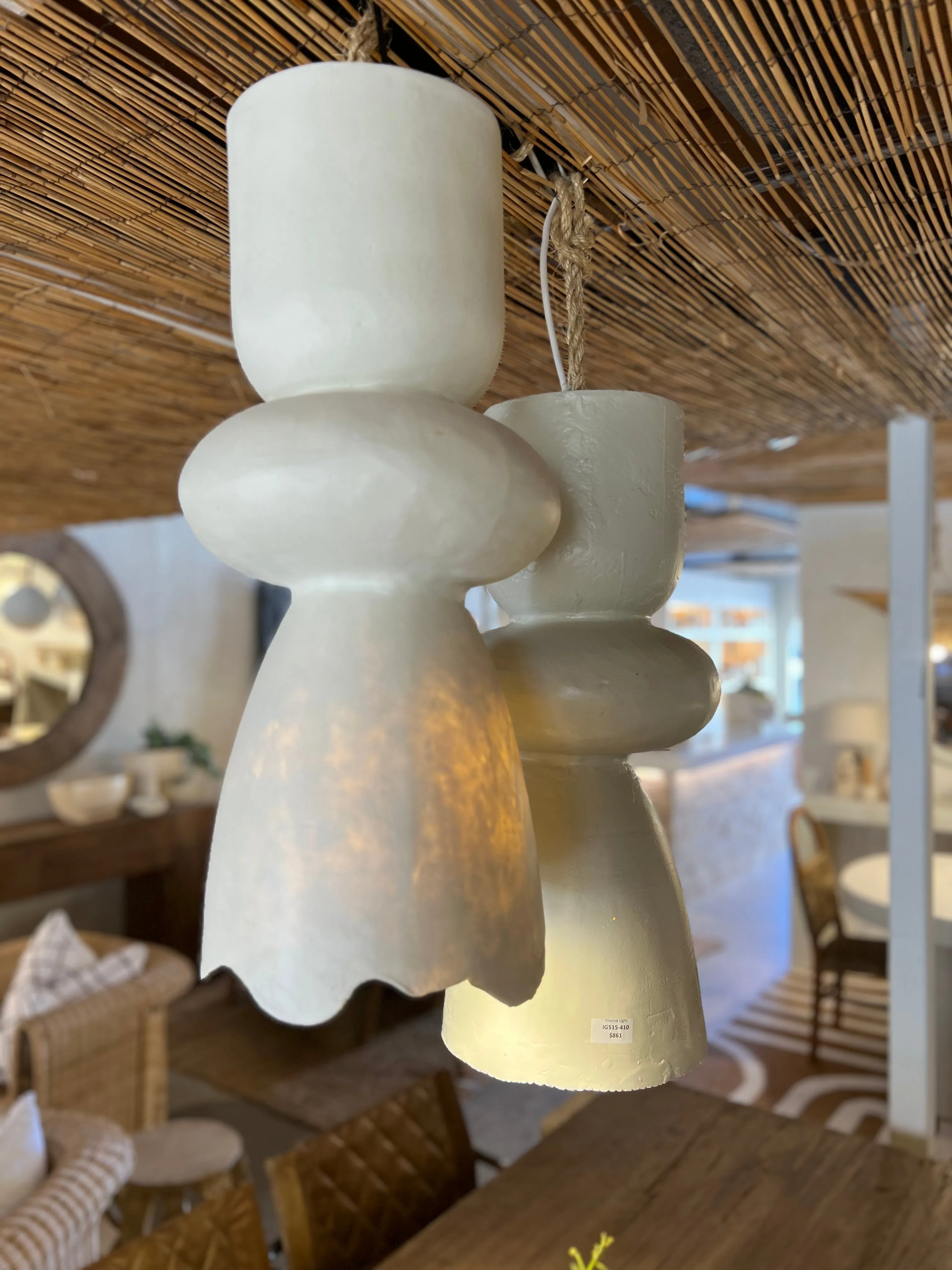 'Makena' Fibreglass Resin Pendant Light