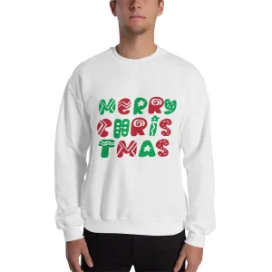 Merry Christmas Typography Men's Sweatshirt