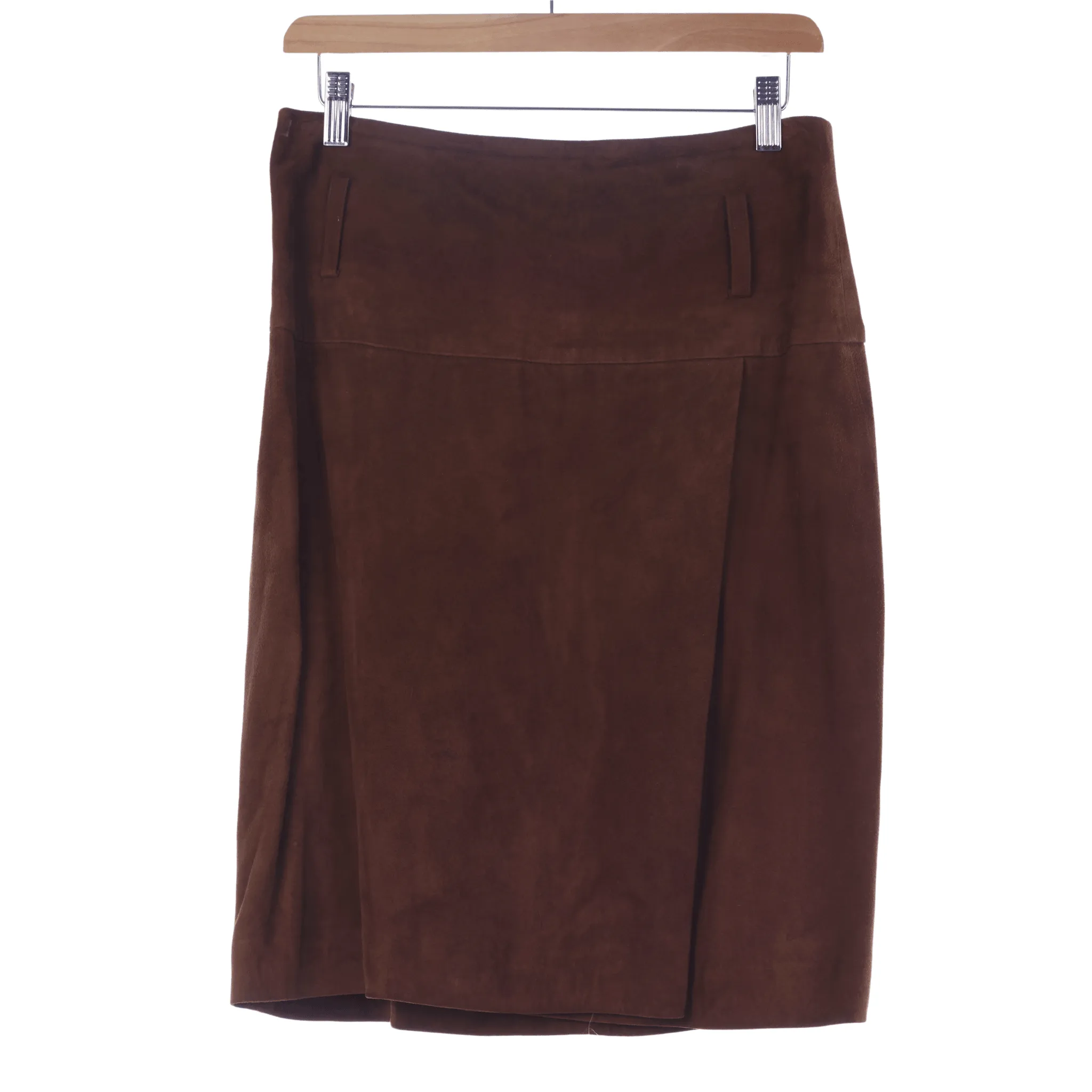 Moloh Brown Suede Skirt UK Size 10