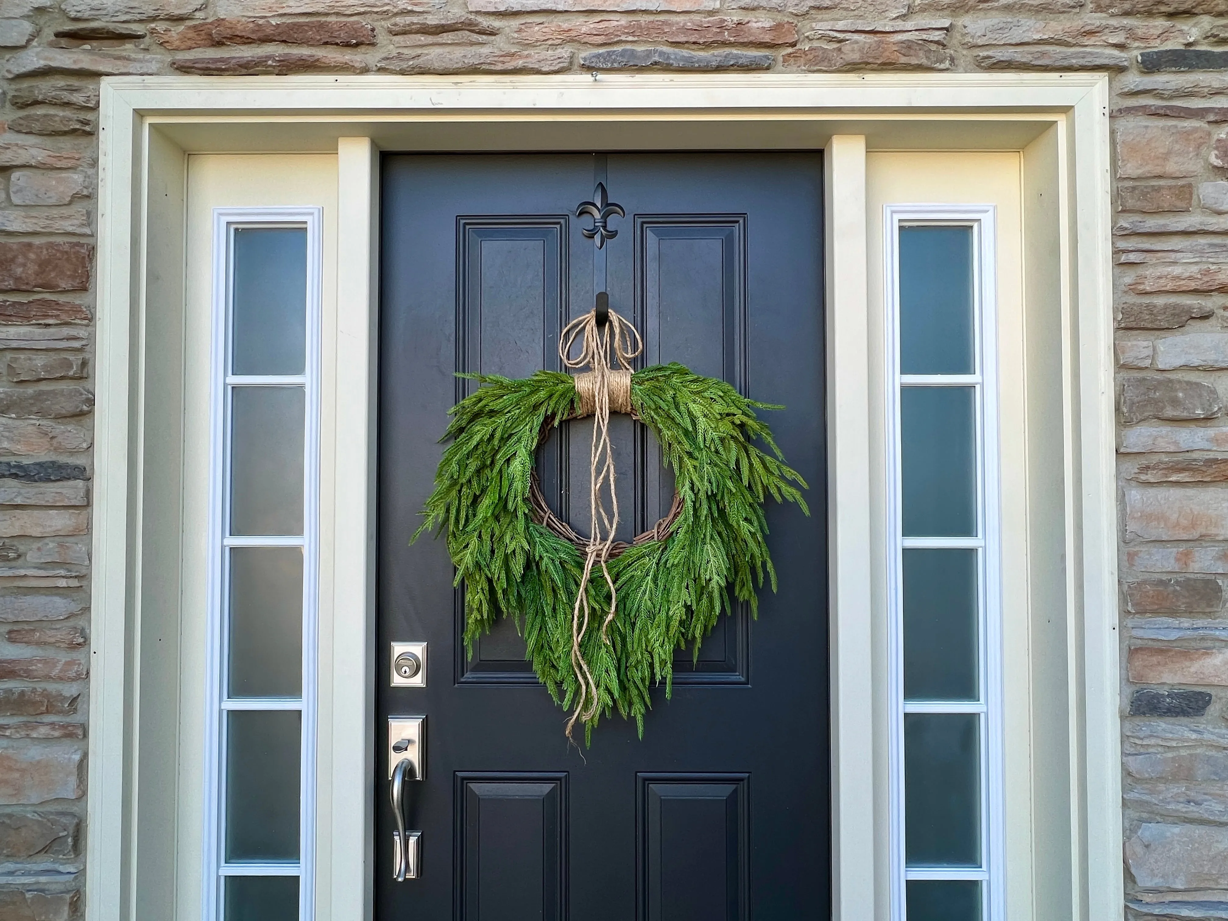 Norfolk Pine Decorative Wreath for Front Door