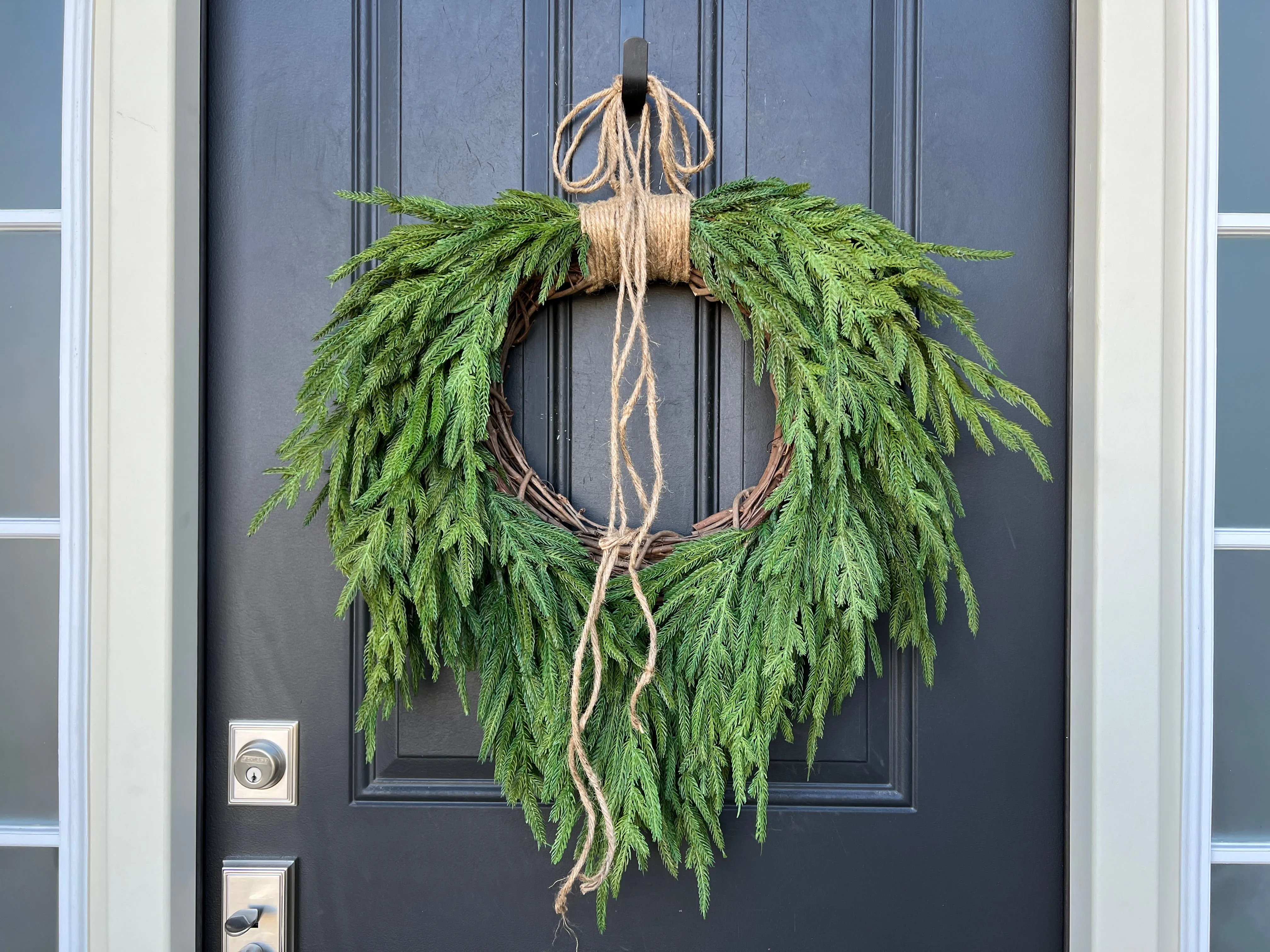 Norfolk Pine Decorative Wreath for Front Door