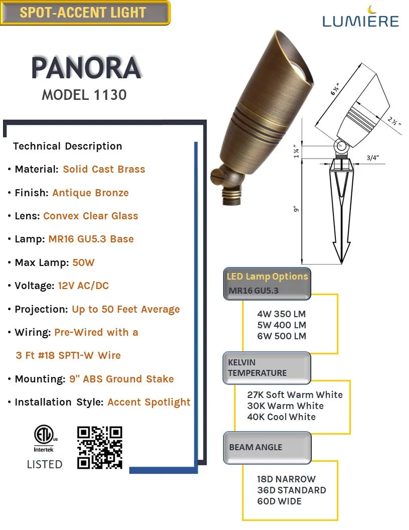 Pack III - Solid Cast Brass Outdoor Landscape Pathway & Spot Lighting