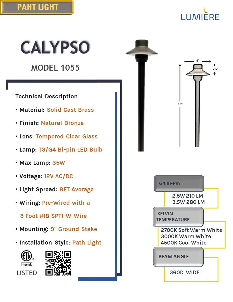 Pack IV - Solid Cast Brass Outdoor Landscape Path & Spot Lighting