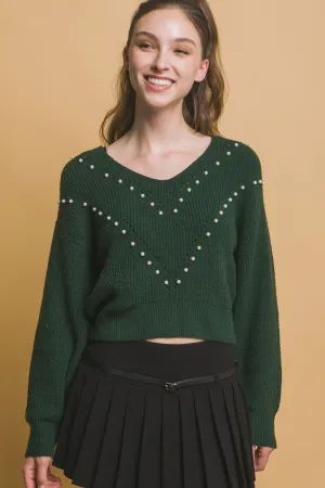 Pearl details sweater