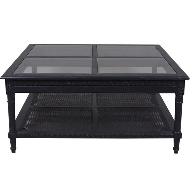 Polo Square Coffee Table Black Flat packed