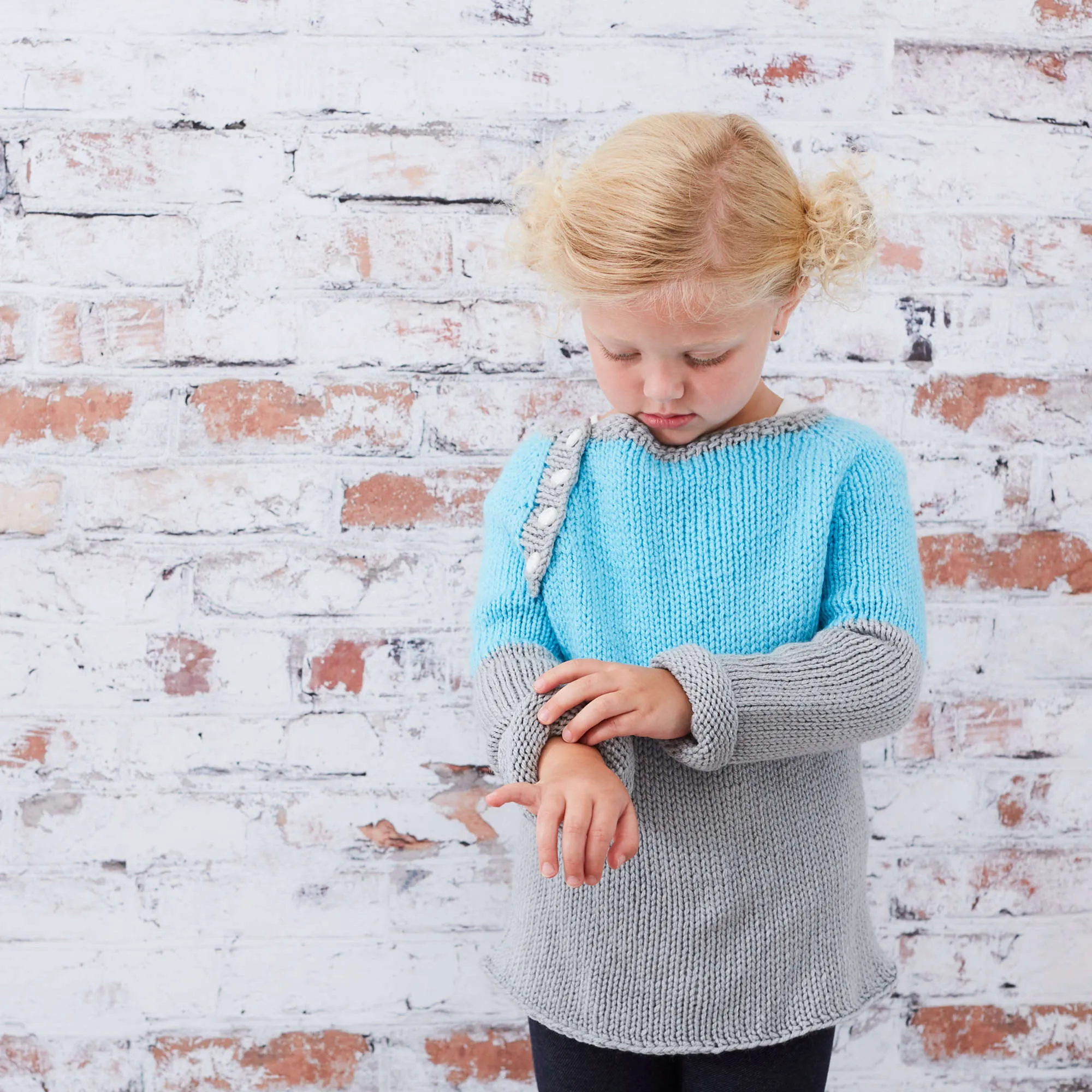 Red Heart Knit School Days Raglan Pullover