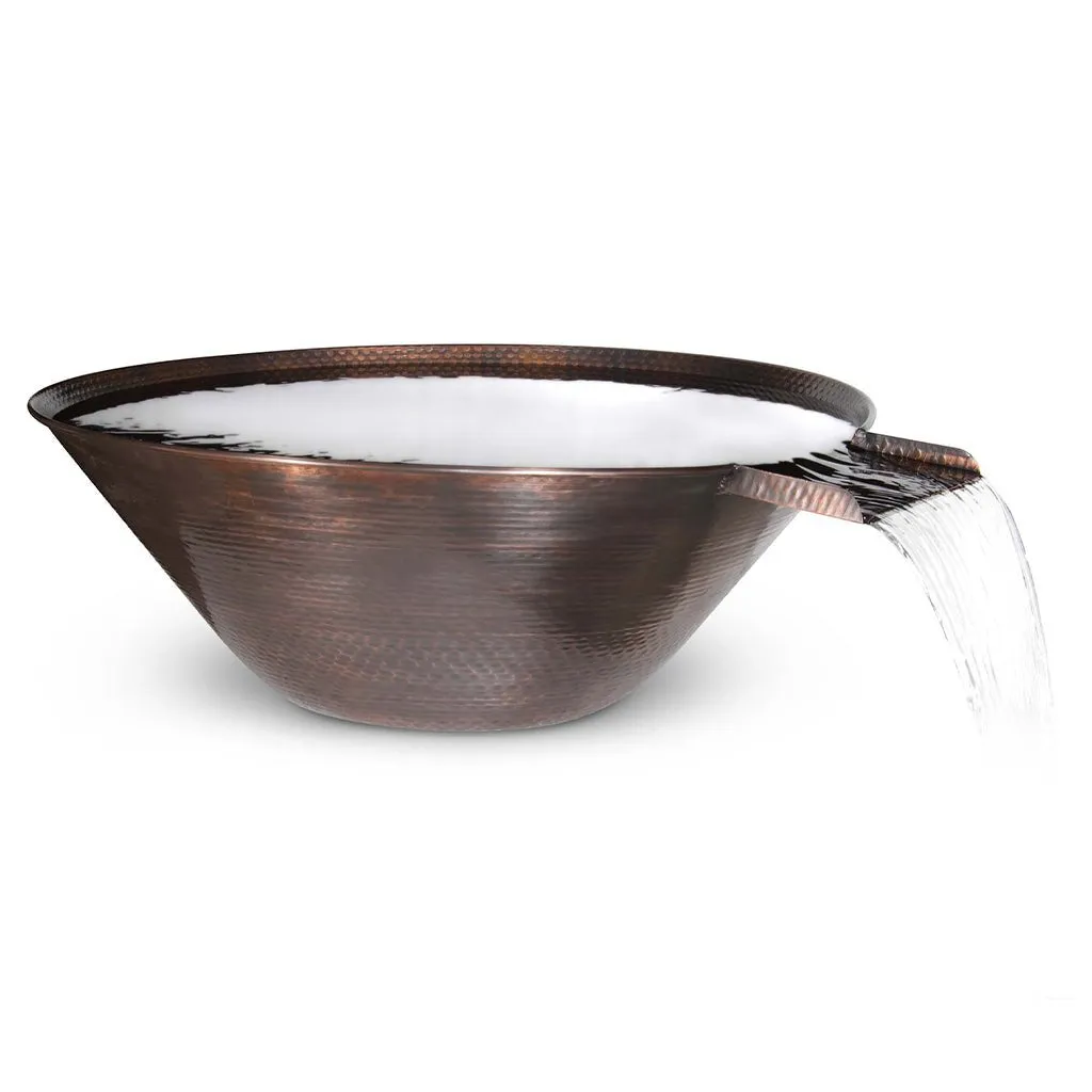 Remi 31" Hammered Copper Water Bowl - Water Feature