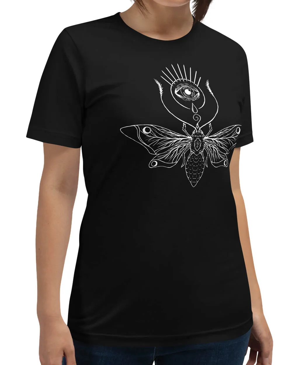 Sacred Moth Tee - Unisex Vegan Tee Grunge Aesthetic T-Shirt Dark Academia Pagan Gothic Alt Style Witchy Clothing