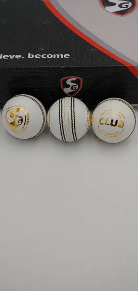 SG  Club Cricket Ball - WHITE - Senior Size (Pack of 1)