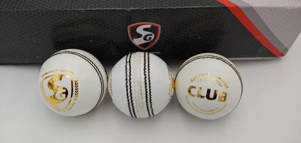 SG  Club Cricket Ball - WHITE - Senior Size (Pack of 1)