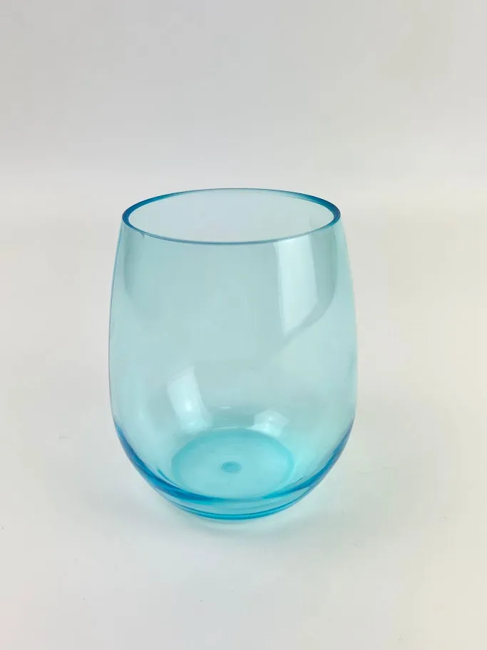 Shatterproof Stemless Wineglass Blue