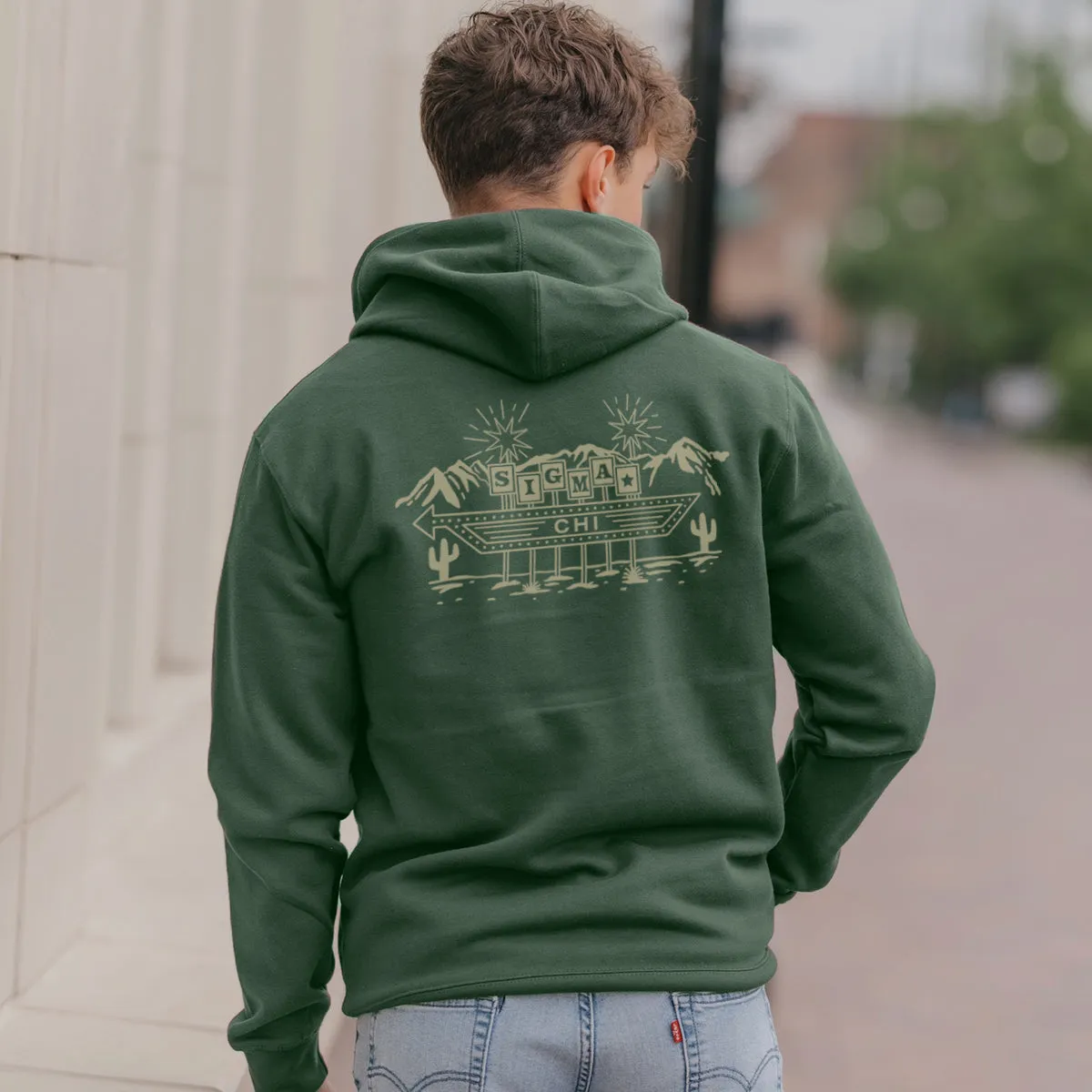 Sigma Chi Western Vintage Motel Hoodie