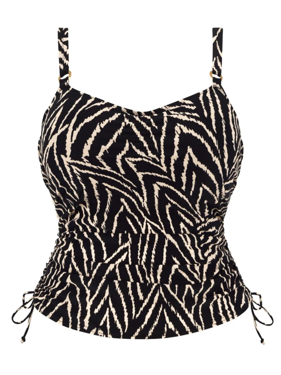 Silhouette Island Tankini Top - Monochrome