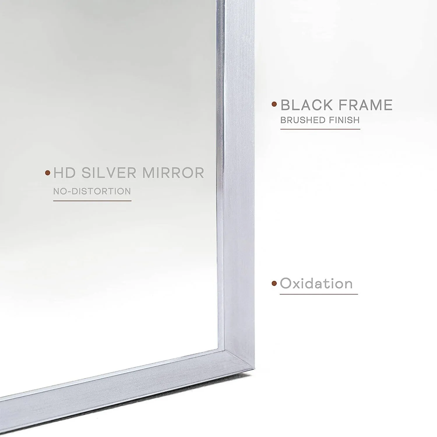 Silver 24*36IN Metal Arch mirror