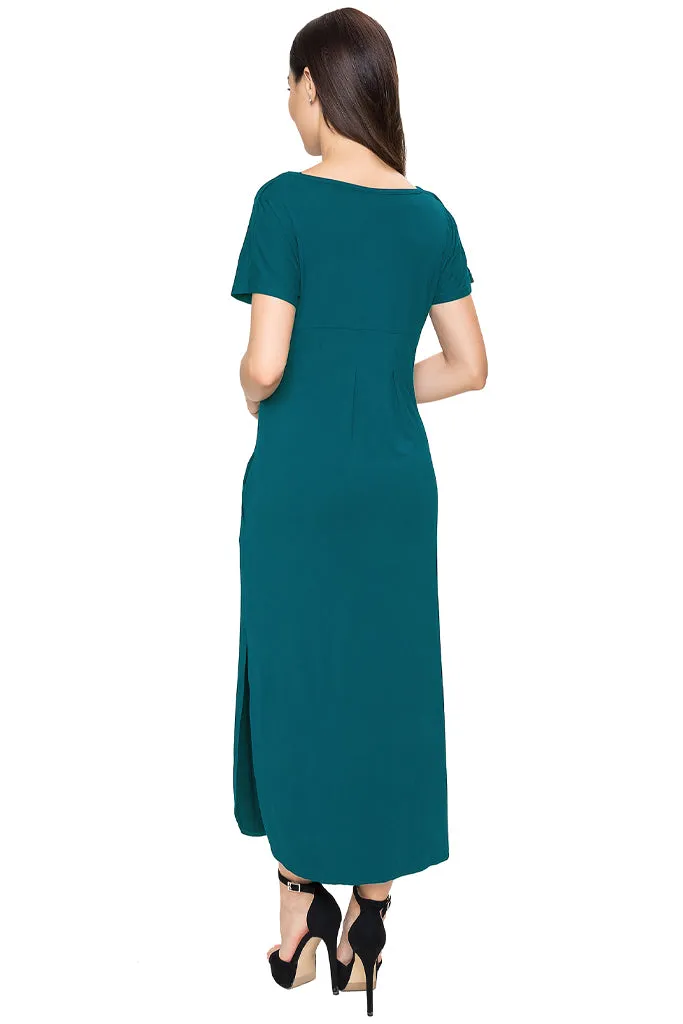 Smallshow Short Sleeve Nursing Maxi Dresses