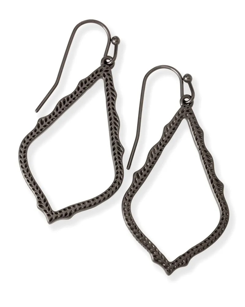 Sophia Drop Earrings In Gunmetal