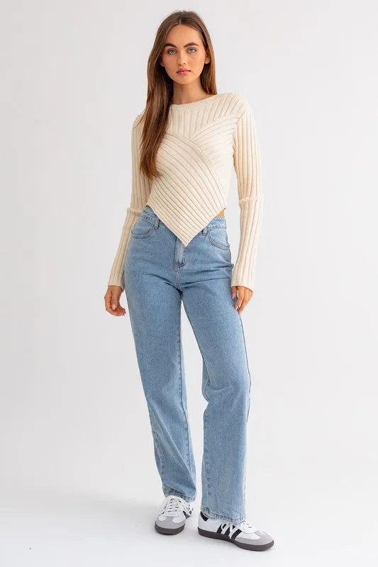 TEEK - Middle Point Hem Sweater Top