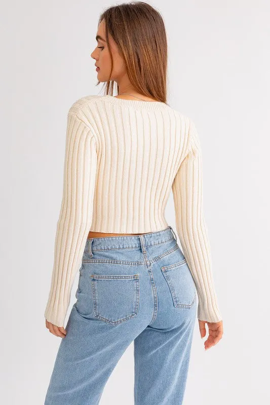 TEEK - Middle Point Hem Sweater Top