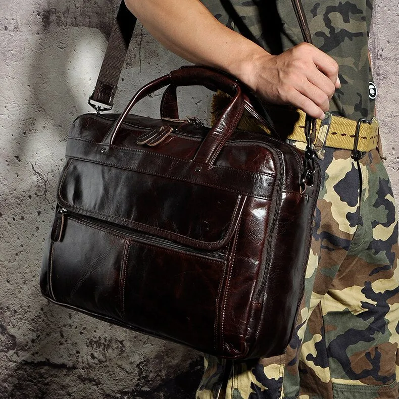 TEEK - Real Leather Antique Style Briefcase