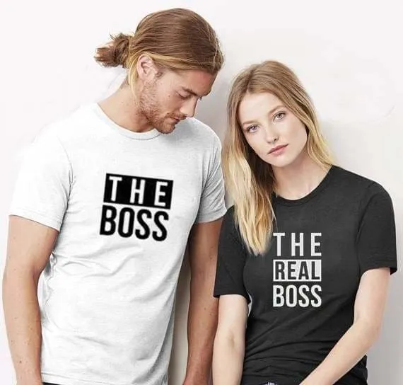 The Boss & The Real Boss - Couple T-shirt