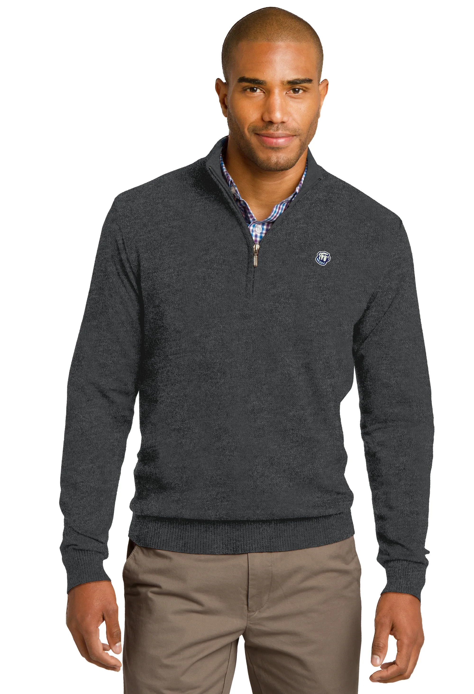 The Citadel Bulldog logo 1/2-Zip Sweater