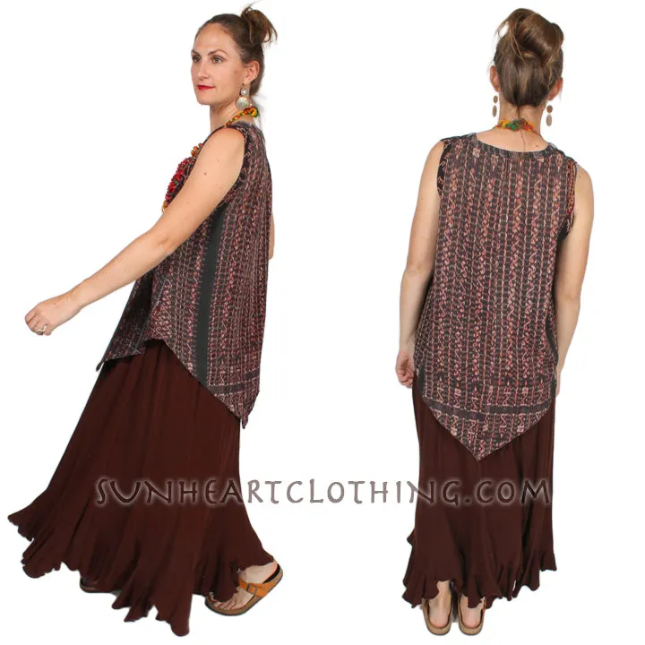 Tienda ho Cotton Ikat Tank Top Monsoon Boho Resort Wear Hippie Chic Plus Sml-2x