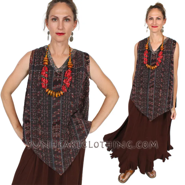 Tienda ho Cotton Ikat Tank Top Monsoon Boho Resort Wear Hippie Chic Plus Sml-2x