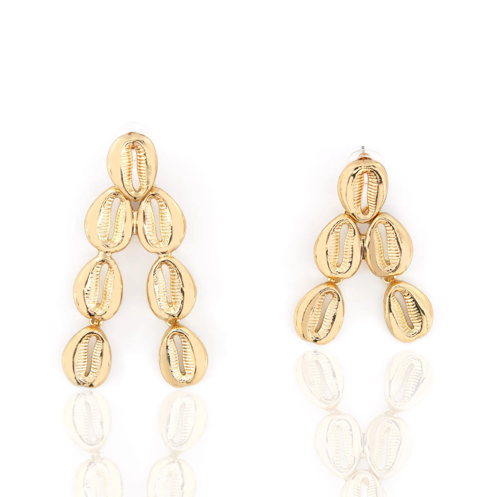 Troy Cowry Irregular Dangles - Gold