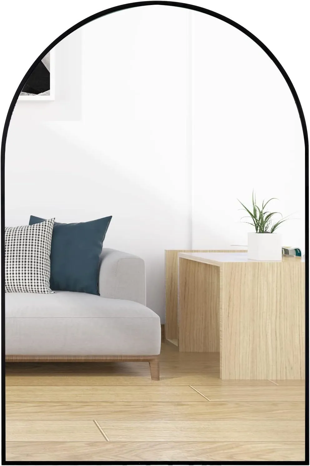 Wall Mirror 30"x20", Bathroom Mirror, Vanity Mirror, for Bathroom, Bedroom, Entryway, with Metal Frame, Modern & Contemporary Arch Top Wall Mirror