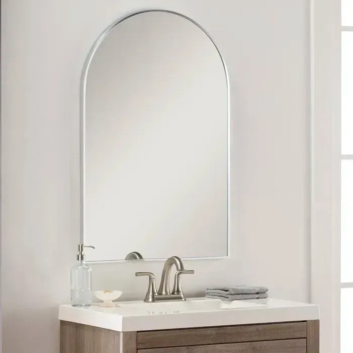 Wall Mirror 30"x20", Bathroom Mirror, Vanity Mirror, for Bathroom, Bedroom, Entryway, with Metal Frame, Modern & Contemporary Arch Top Wall Mirror