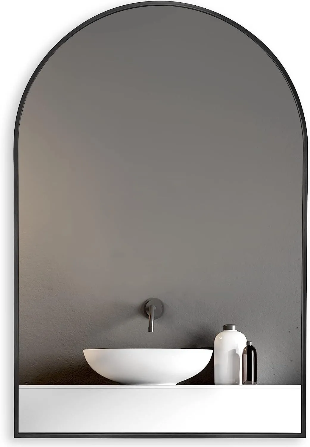 Wall Mirror 30"x20", Bathroom Mirror, Vanity Mirror, for Bathroom, Bedroom, Entryway, with Metal Frame, Modern & Contemporary Arch Top Wall Mirror